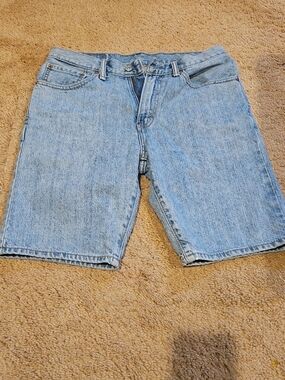 Levi Strauss & Co. 505 Men's Light Blue Denim Jean Shorts - Classic Casual Style